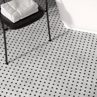 Carrara White St Laurent Basketweave Mosaic Tile Honed 300 x 305 x 10 (0)