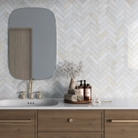 Crema Marfil Herringbone Marble Mosaic Tile Polished 285 x 325 x 8 (0)