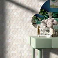 Crema Marfil Hexagon Marble Mosaic Tile Honed 265 x 305 x 8 (0)