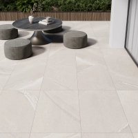 Cutstone White Anti Slip Outdoor Porcelain Tile Rectified Edge - Matt Finish 600 x 900 x 20 (0)