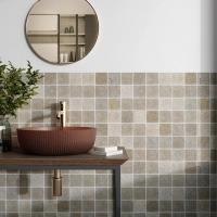 Siva Noce Travertine Tile Unfilled & Tumbled Edge 100 x 100 x 10 (0)