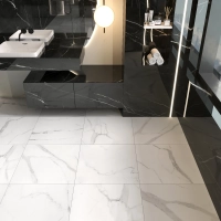 Statuario Nuovo Porcelain Tile Rectified Edge - Honed Finish 600 x 600 x 9 (0)