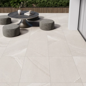 Cutstone White Anti Slip Outdoor Porcelain Tile