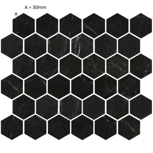 St Laurent Hexagon Marble Mosaic Tile
