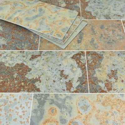 Brazilian Multicolour Slate Tile Riven Surface 300 x 300 x 10 (2)