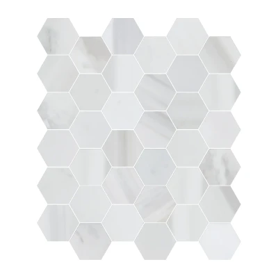 Calacatta Isola Hexagon Marble Mosaic Tile Honed 265 x 305 x 8 (1)