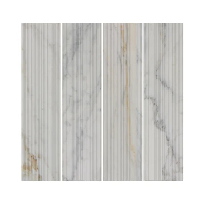 Calacatta Verde Marble Tile Fluted 152 x 610 x 10 (1)
