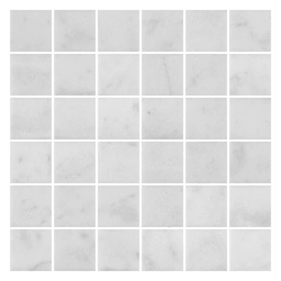 Carrara White Marble Mosaic Tile Honed 48 x 48 (2)