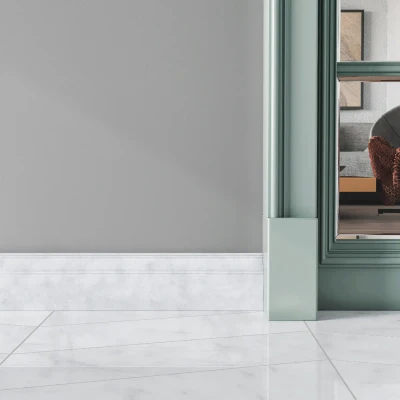 Carrara White Marble Skirting Tile Polished 125 x 610 x 20 (0)