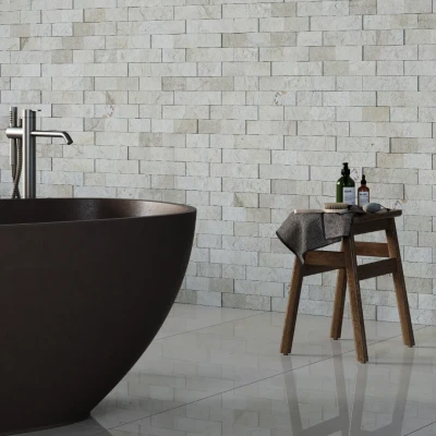 Crema Marfil Marble Tile Split Face - 3D Effect 48 x 100 (0)