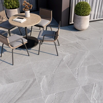 Cutstone Grey Anti Slip Outdoor Porcelain Tile Rectified Edge - Matt Finish 600 x 900 x 20 (0)