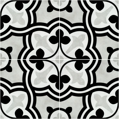 Form Ice Baroque Patterned Porcelain Tile Natural Edge - Matt Finish  200 x 200 x 9 (2)