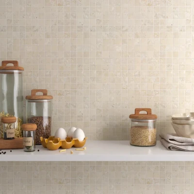 Lydia Classico Travertine Mosaic Tile Unfilled & Tumbled Edge 48 x 48 (0)