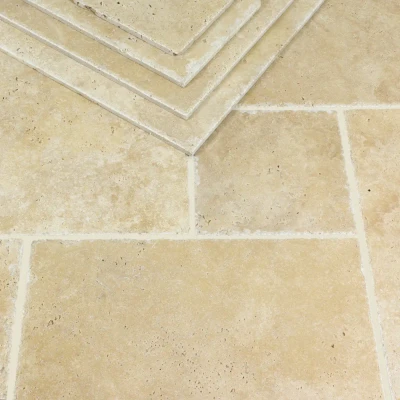 Lydia Classico Travertine Tile Brushed Surface with Chiselled Edge Opus Franco x 12 (3)