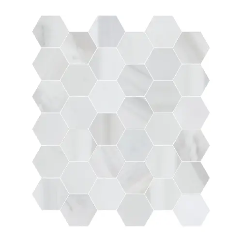Calacatta Isola Hexagon Marble Mosaic Tile Honed 265 x 305 x 8 (1)