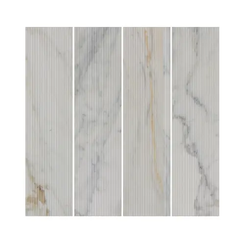 Calacatta Verde Marble Tile Fluted 152 x 610 x 10 (1)