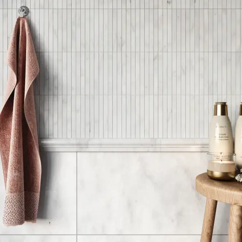 Carrara Marble Dado Border Tile Honed 50 x 305 (1)