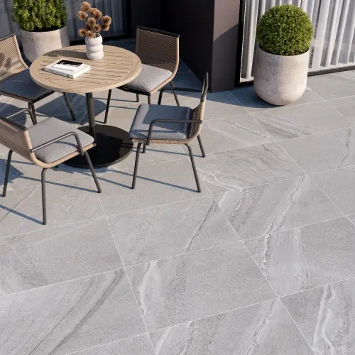 Cutstone Grey Anti Slip Outdoor Porcelain Tile Rectified Edge - Matt Finish 600 x 900 x 20 (0)