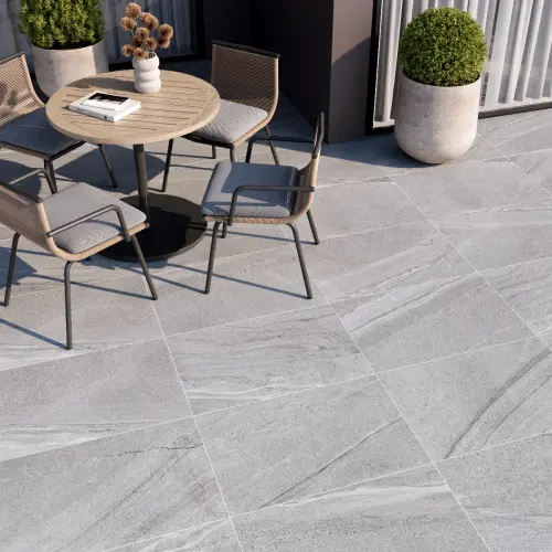 Cutstone Grey Anti Slip Outdoor Porcelain Tile Rectified Edge - Matt Finish 600 x 900 x 20 (0)