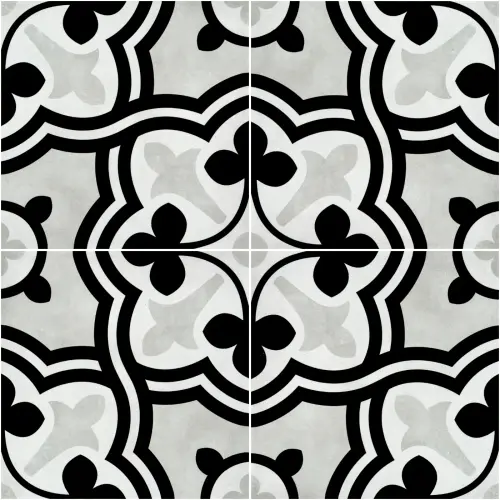 Form Ice Baroque Patterned Porcelain Tile Natural Edge - Matt Finish  200 x 200 x 9 (2)