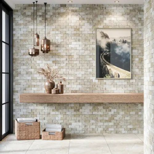 Lydia Classico Travertine Tile Split Face - 3D Effect 48 x 100 (0)