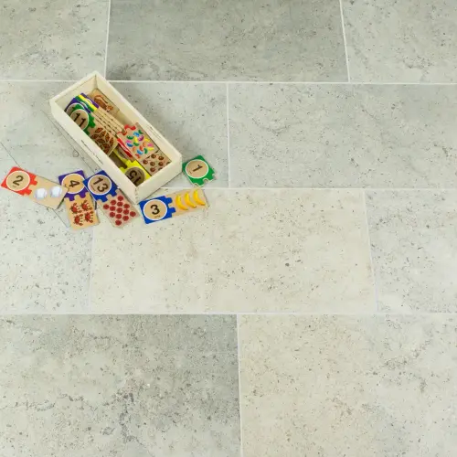 Moleanos Blue Mix Limestone Tile Brushed 600 x FL x 15 (0)