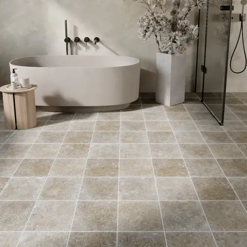 Siva Noce Travertine Tile Unfilled & Tumbled Edge 305 x 305 x 10 (0)