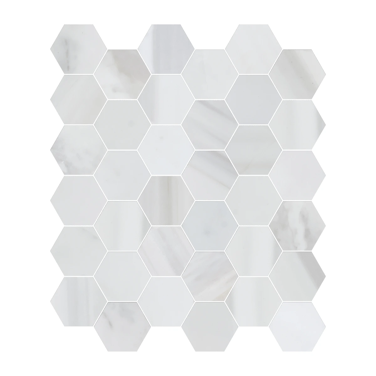 Calacatta Isola Hexagon Marble Mosaic Tile Honed 265 x 305 x 8 (1)