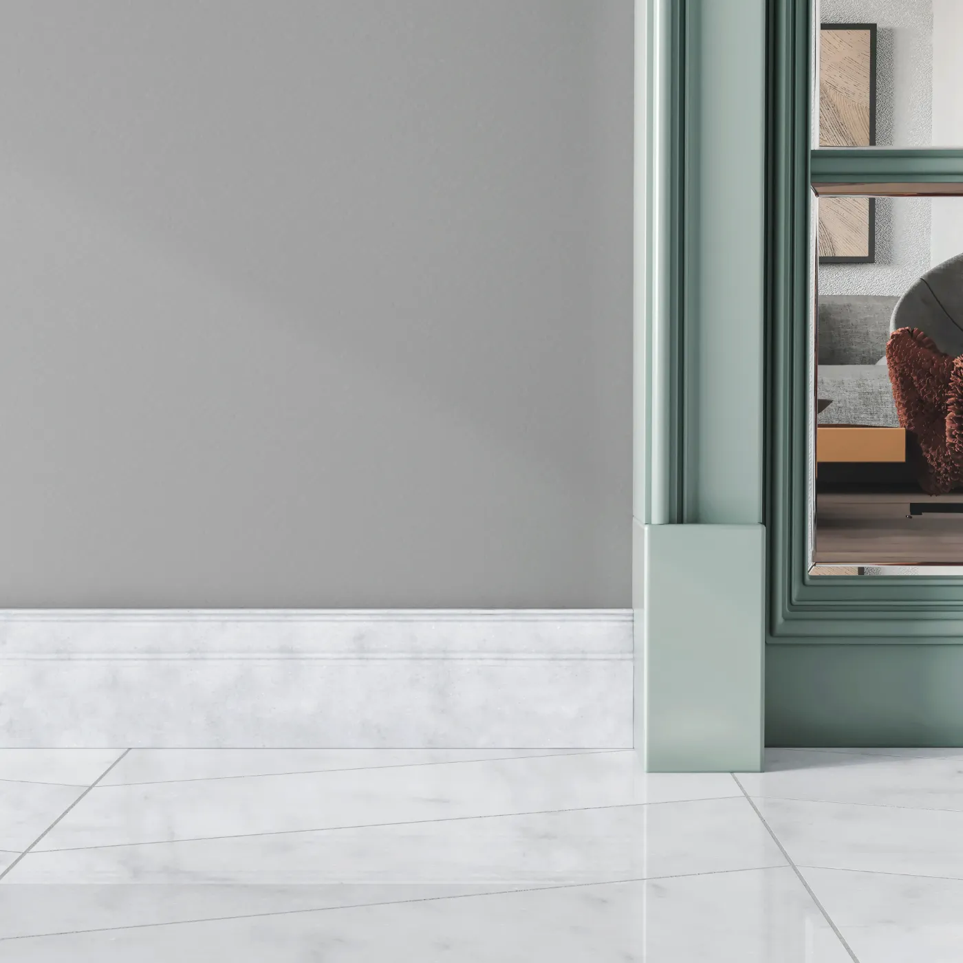 Carrara White Marble Skirting Tile - Polished