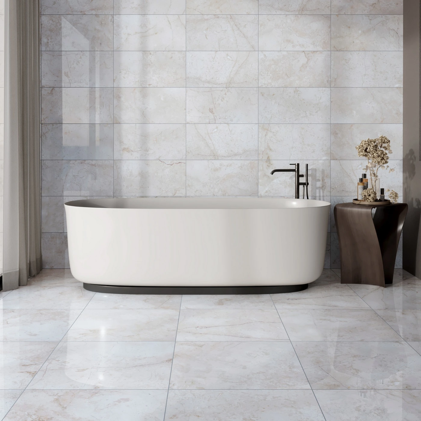 Crema Marfil Marble Tile Polished 305 x 610 x 13 (0)