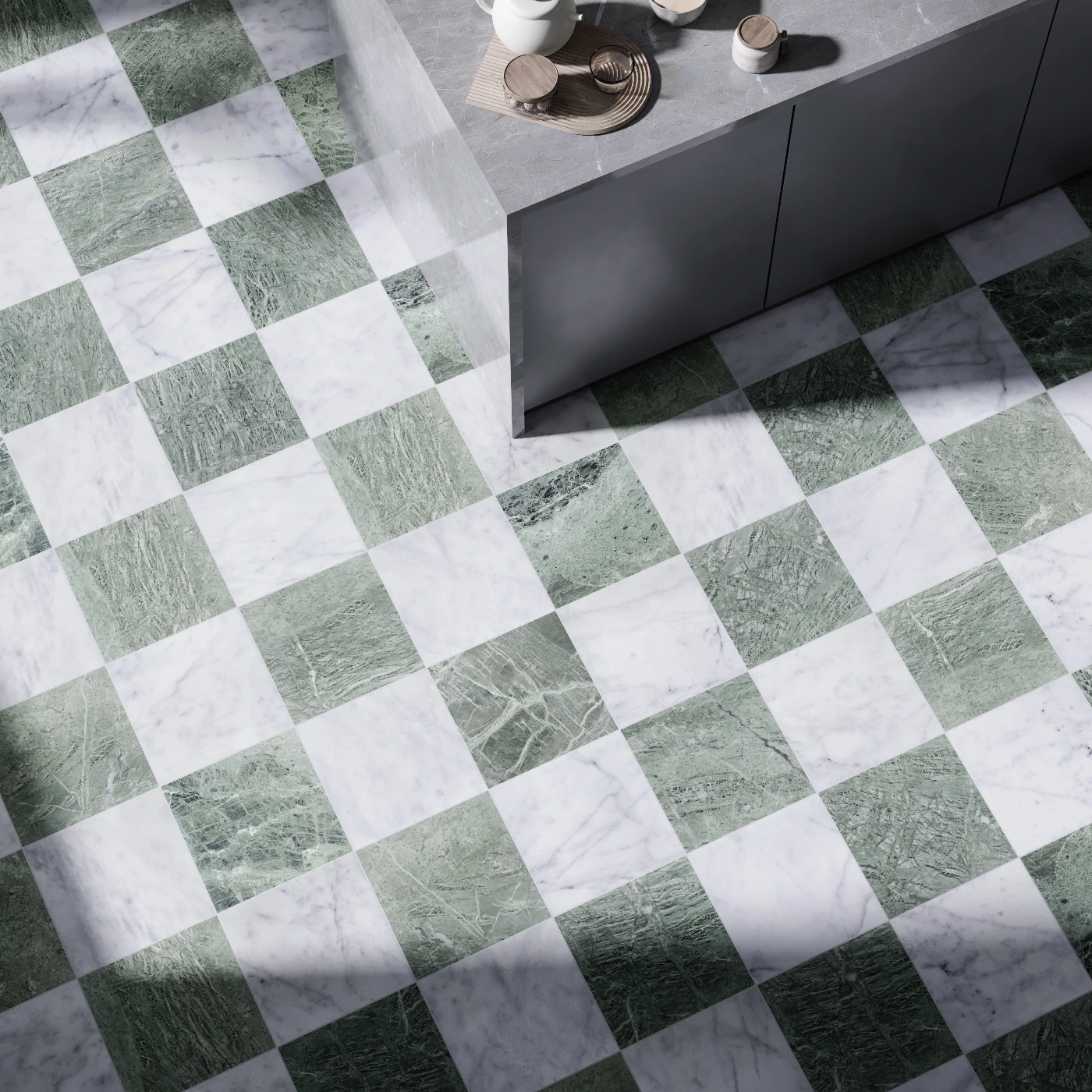 Teos Green Marble Tile Honed 300 x 305 x 10 (0)